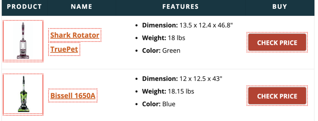 tablepress with css